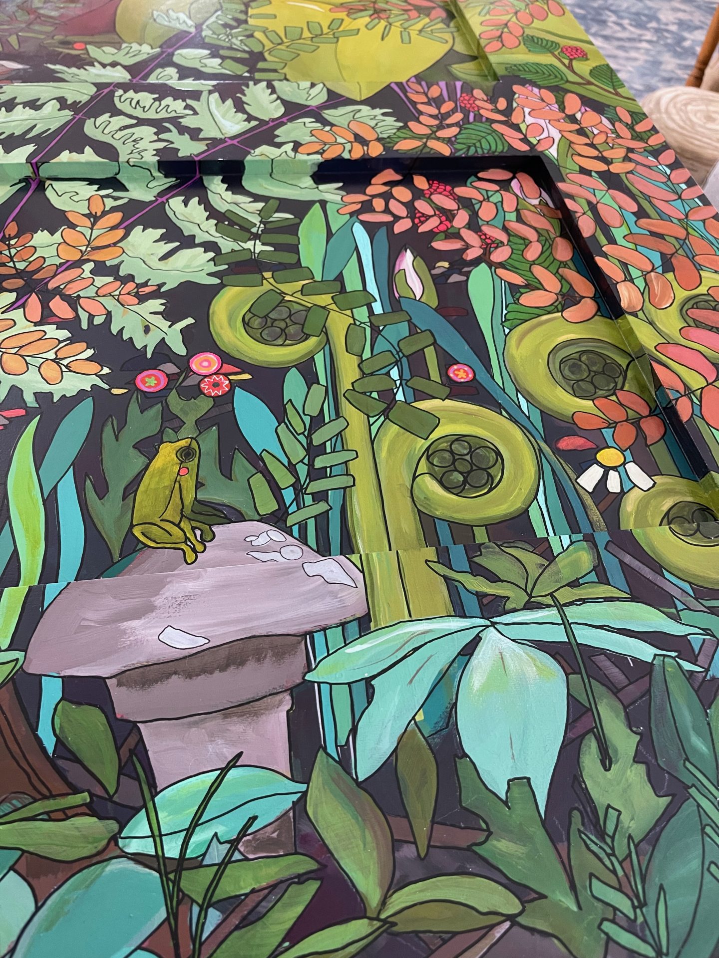 Enid-bottom patch Door painting by Jaclyn Dionne