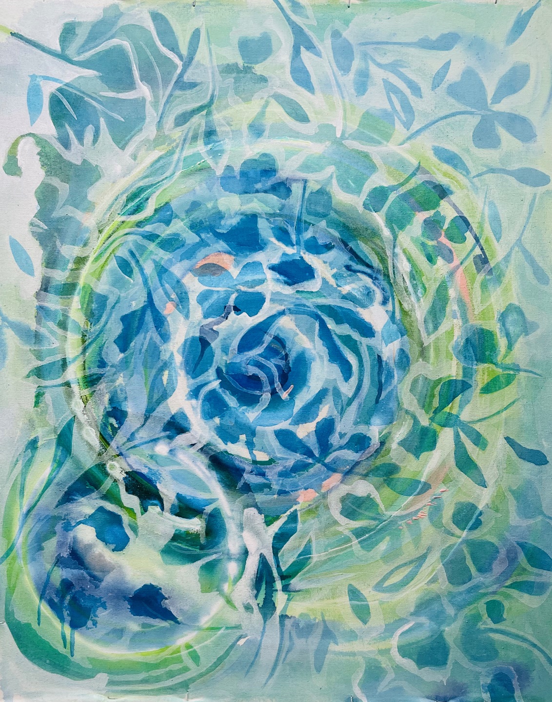 raw canvas painting by Jaclyn Dionne